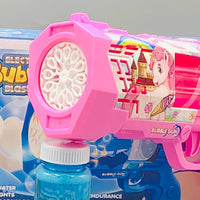 12 Holes Electric Unicorn Colorful Bubble Blaster Gun