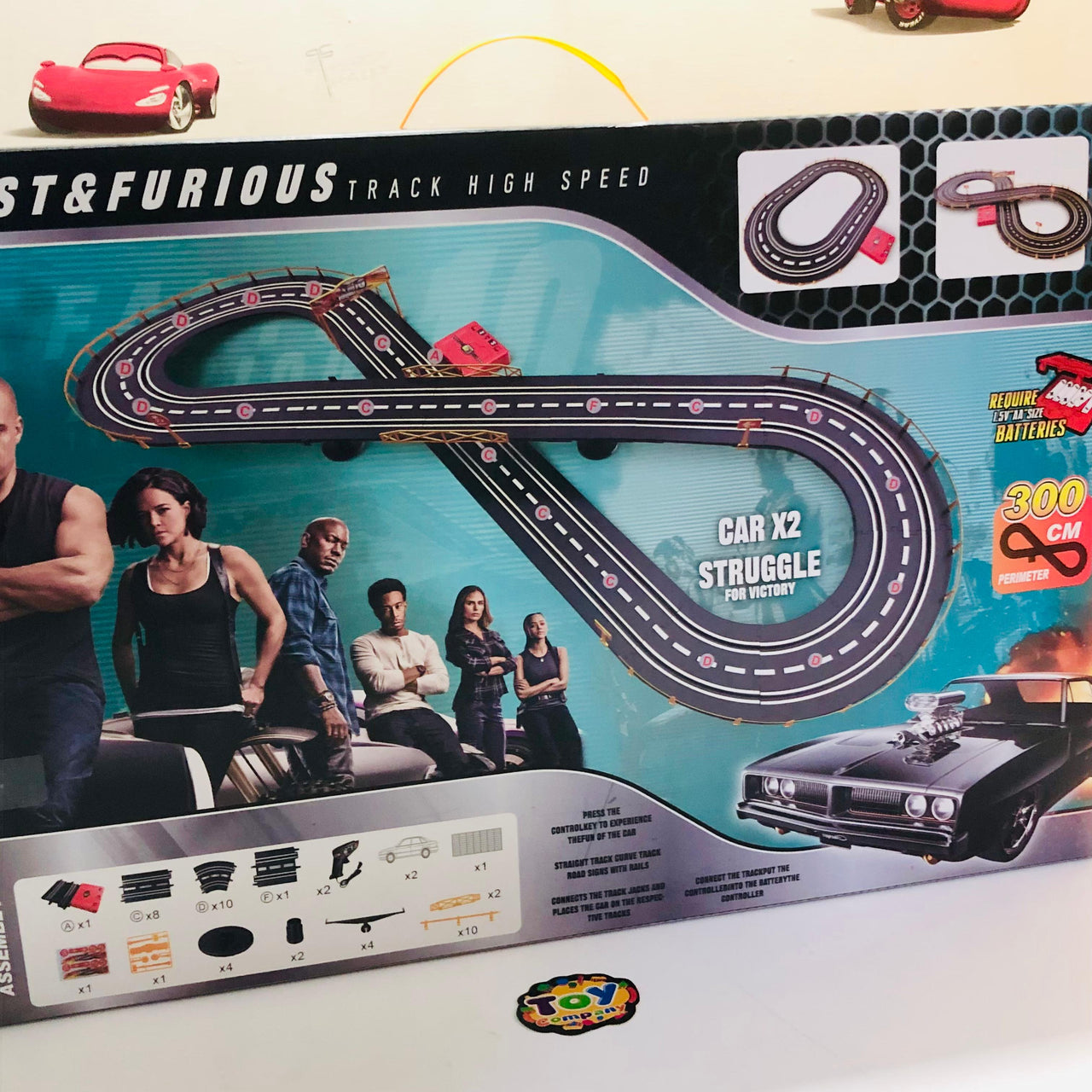 1:43 300cm Fast & Furious Top Turbo Racing Car Track Set