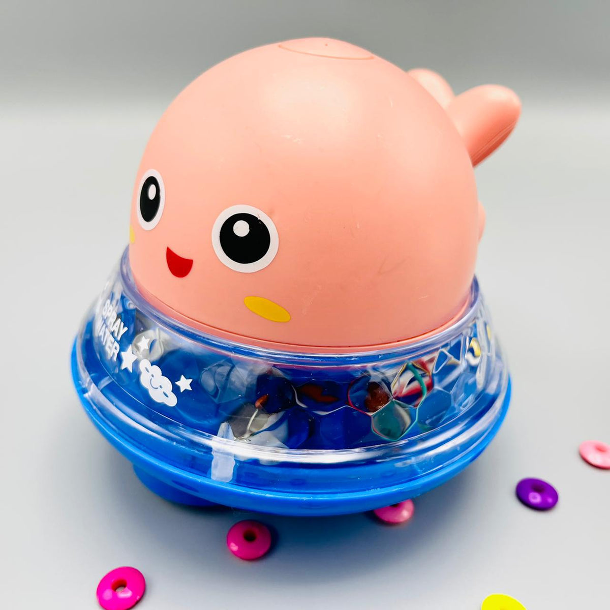 Baby Bath Spray Water Fish & UFO Car Base