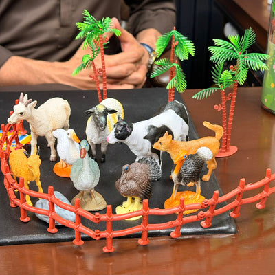 21Pcs Kids Premium Farm Animals With Storage Box
