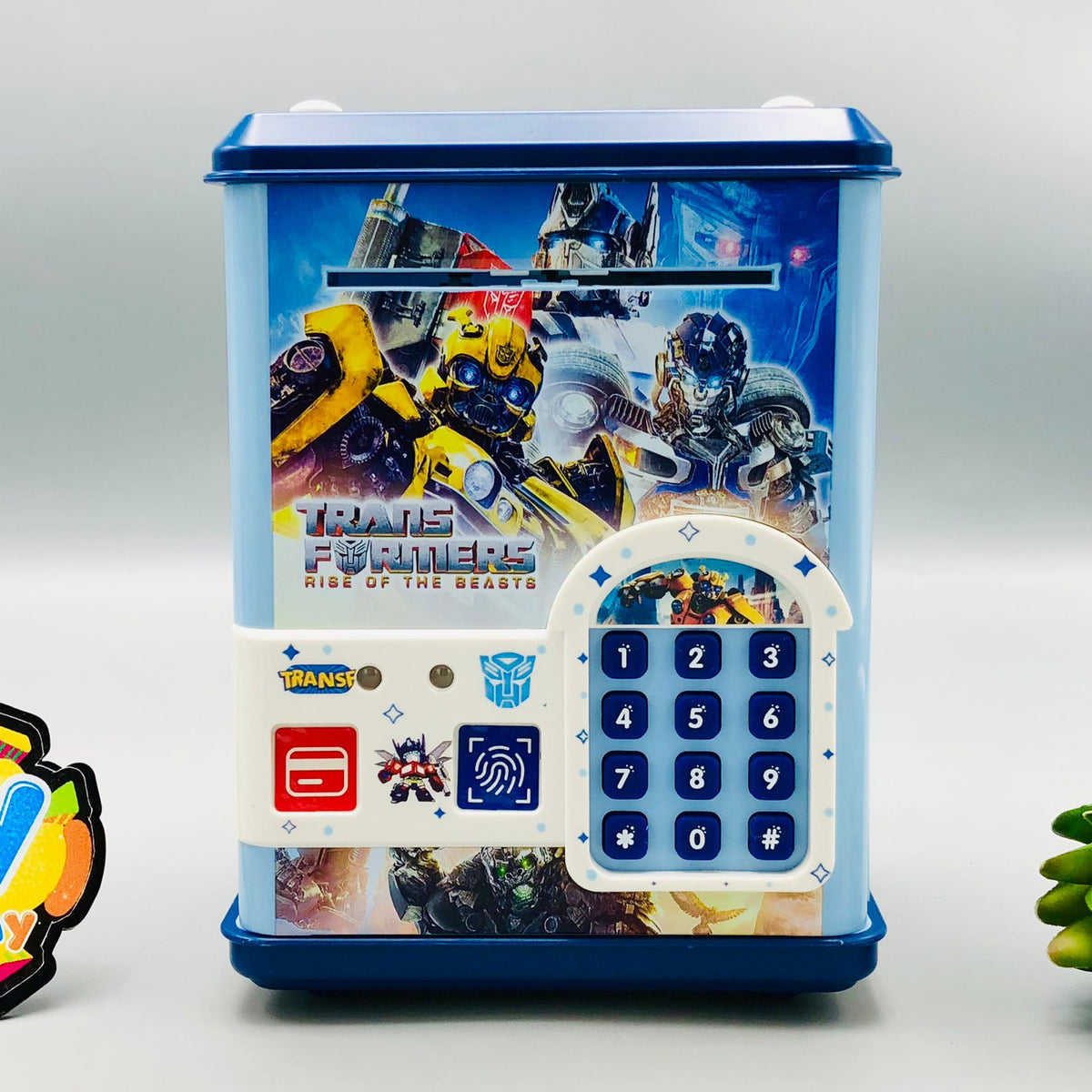Transformers Fingerprint & Swipe Card Unlock Piggy Bank