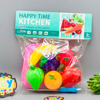 9Pcs Pretend Play Fruits Cutting Set