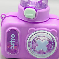 600ml Premium Camera Design Kids Water Bottle - Purple