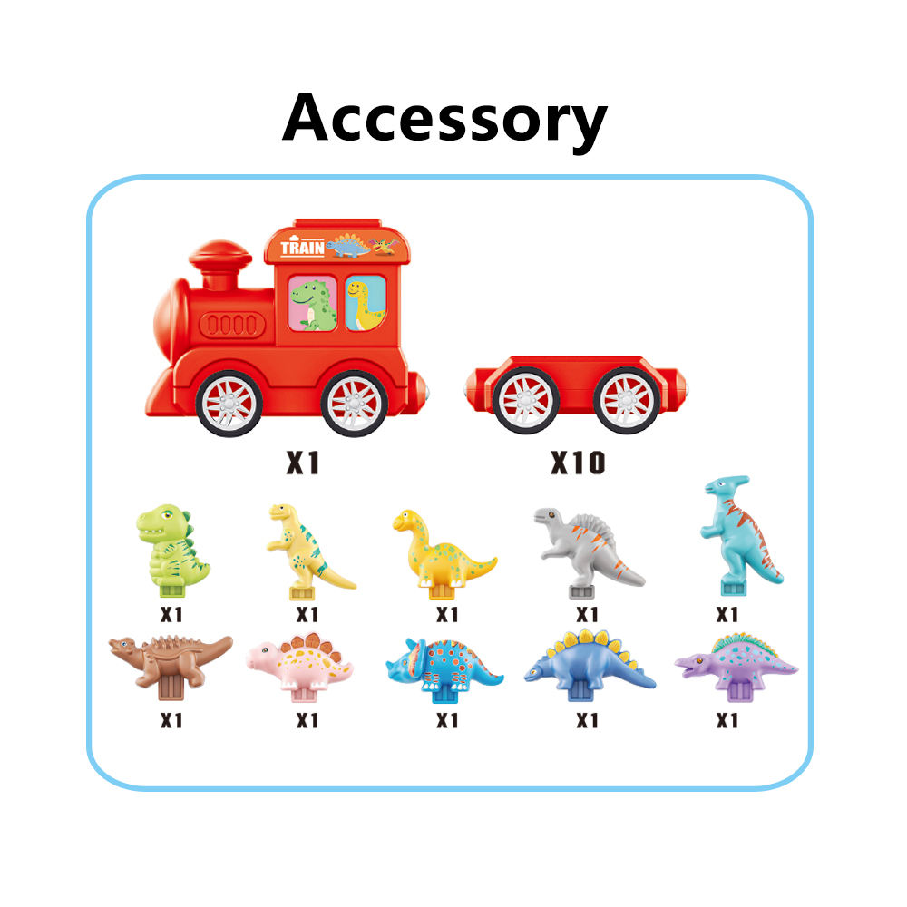21Pcs Magnetic Dinosaur Train Set