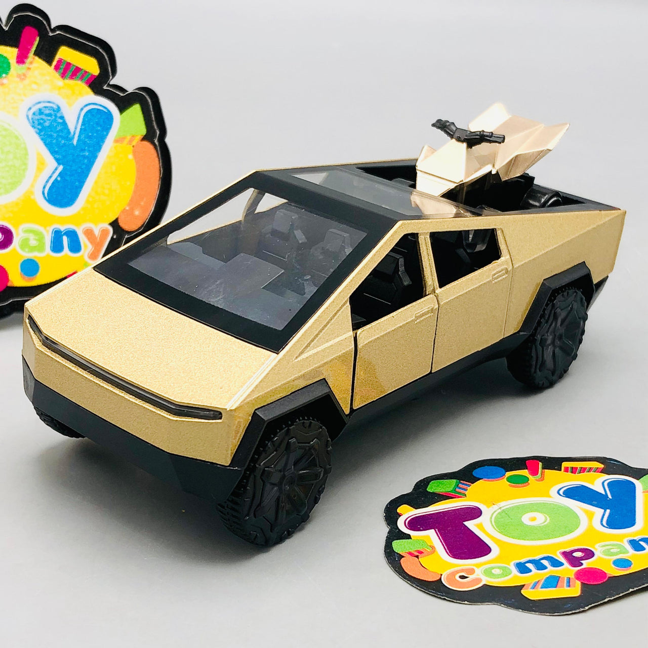 Mini Diecast Tesla Pickup Truck With Bike - 1Pc