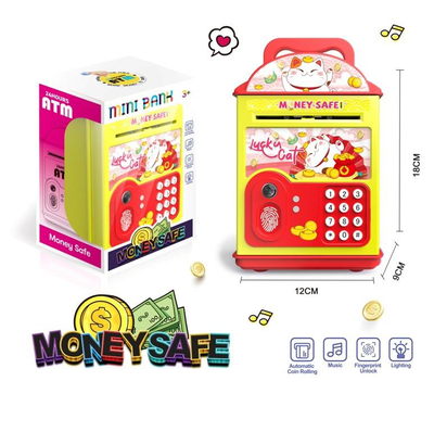 Lucky Cat Face Recognition & Fingerprint Unlock ATM Machine