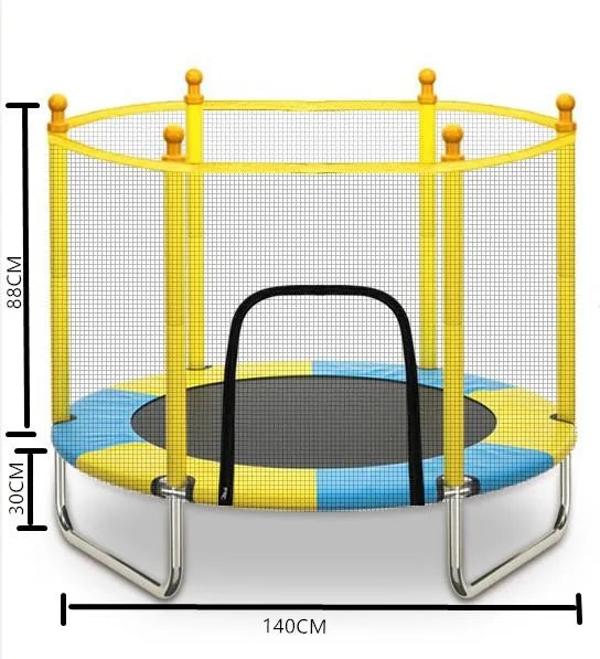 140' x 118' cm Kids Jumping Trampoline With Protective Net