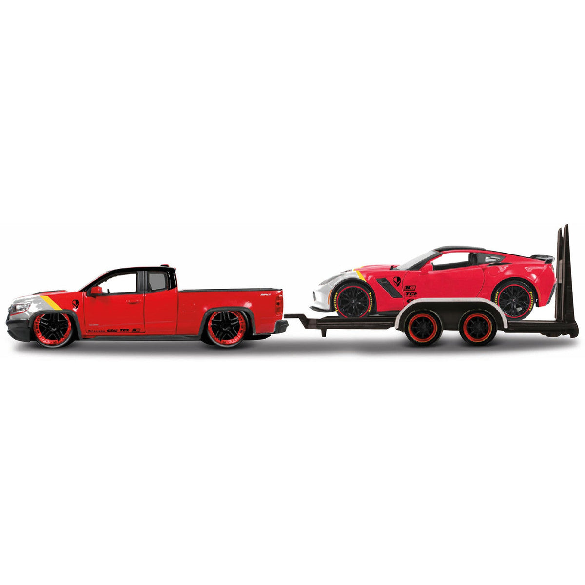 1:24 Chevy Colorado ZR2 & 2015 Corvette Z06 on Trailer