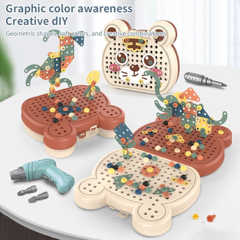 224Pcs DIY Space Themed 3D Puzzle With Electric Drill