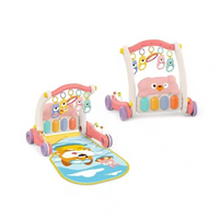 Huanger 2in1 Baby Walker & Piano Play Gym - Pink