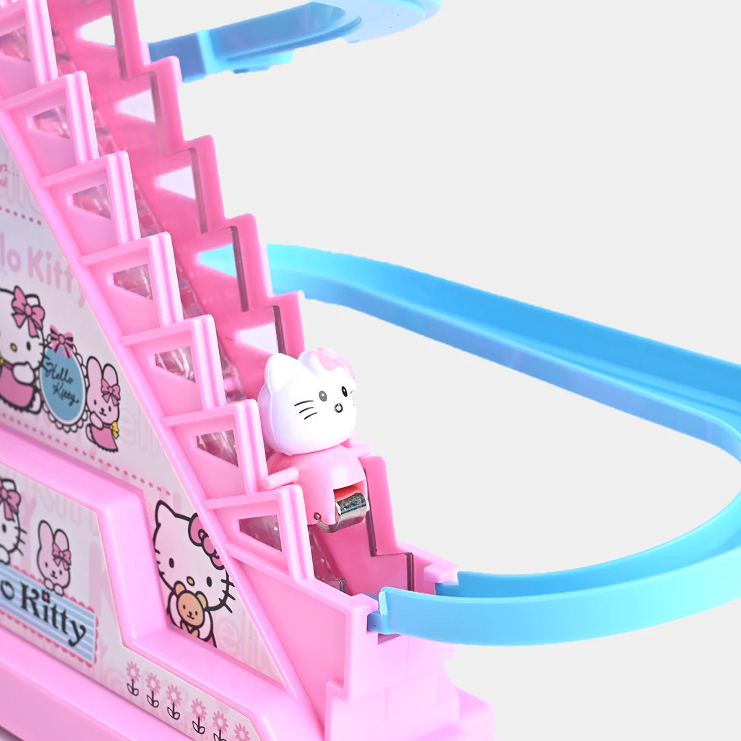 Electric Hello Kitty Slide Racing Track Set With Lights & Music