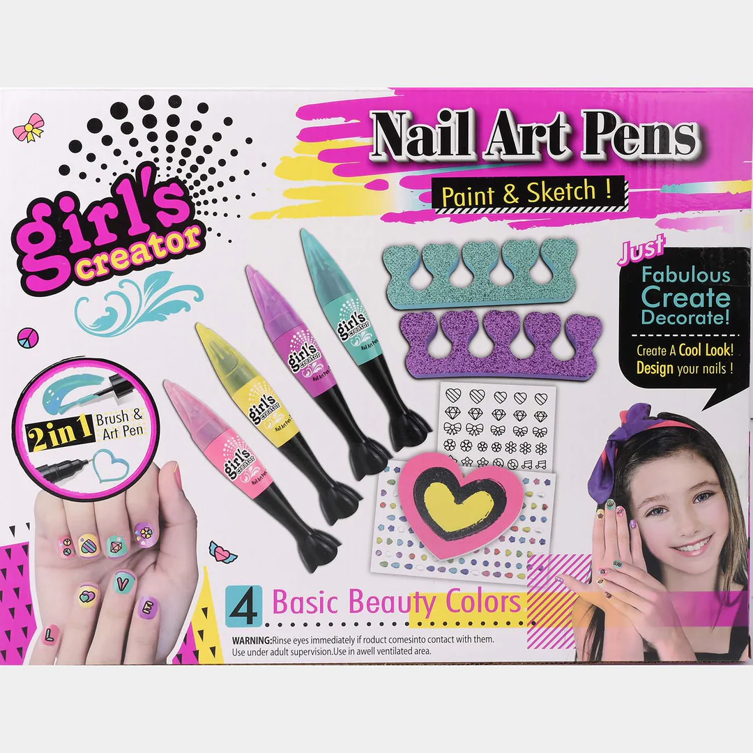 8Pcs Girls Realistic Nail Art Kit