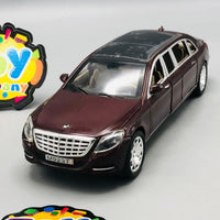 1:24 Diecast Mercedes Limousine Model Car Maroon - Minor Fault