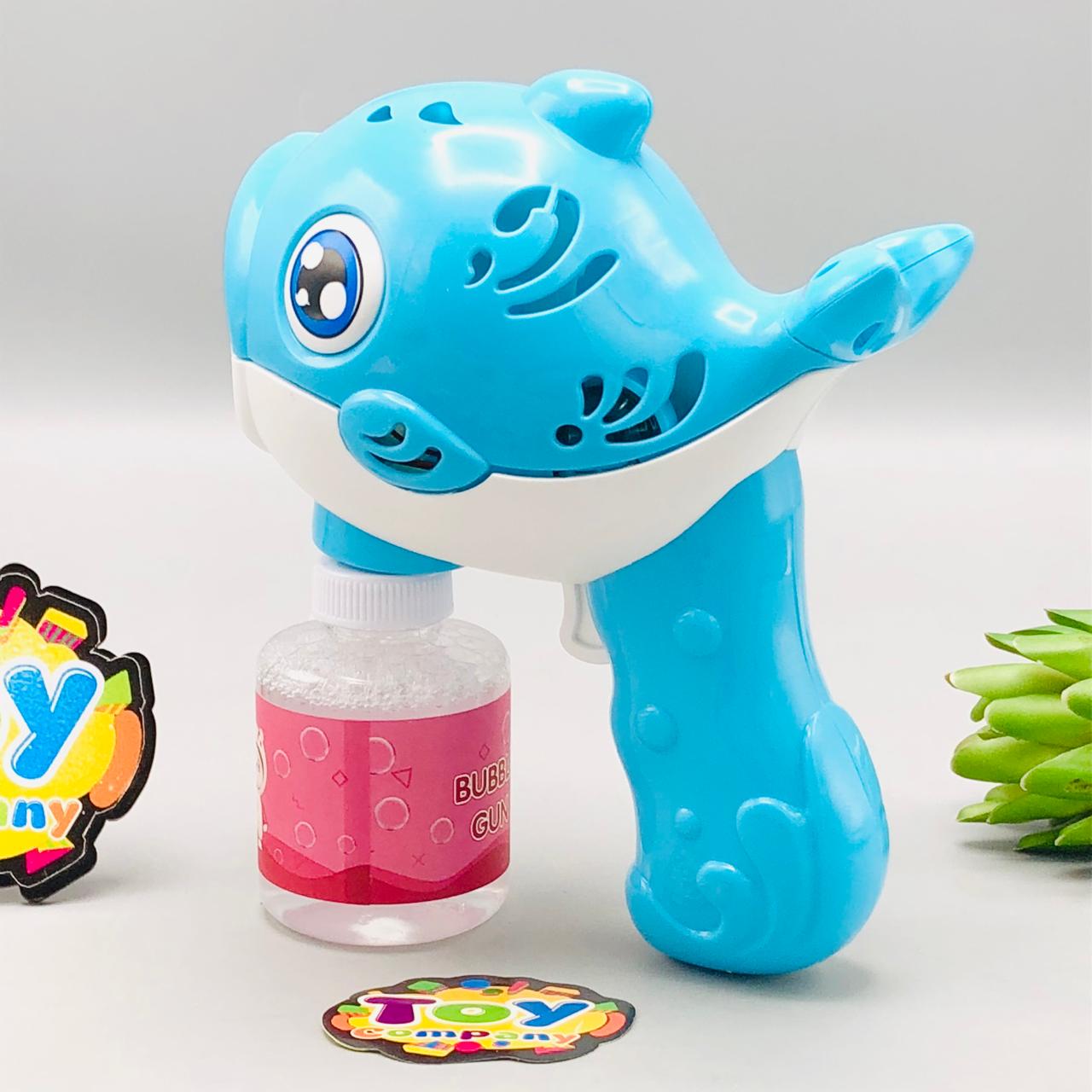 Kids Battery Operated Dolphin Themed Colorful Bubble Gun