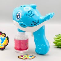 Kids Battery Operated Dolphin Themed Colorful Bubble Gun