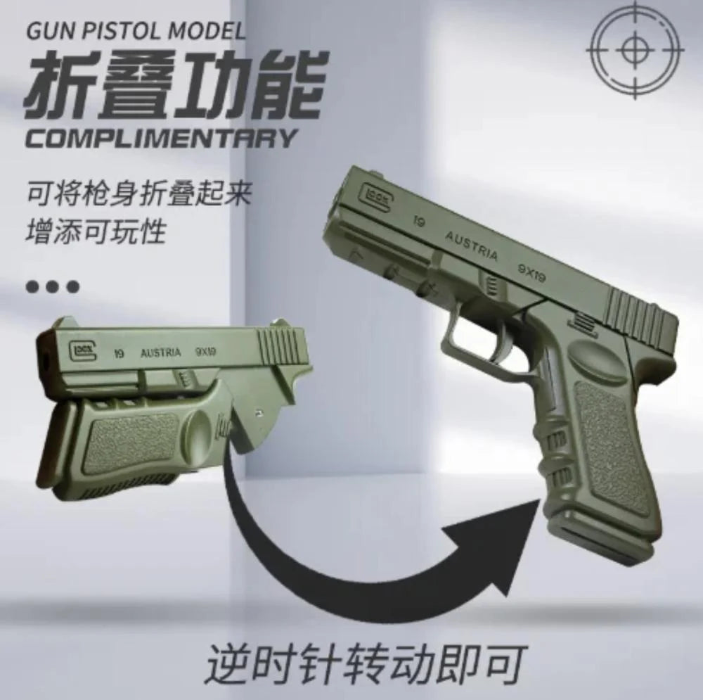 Mini Alloy Foldable Manual Target Gun With Soft Pellets