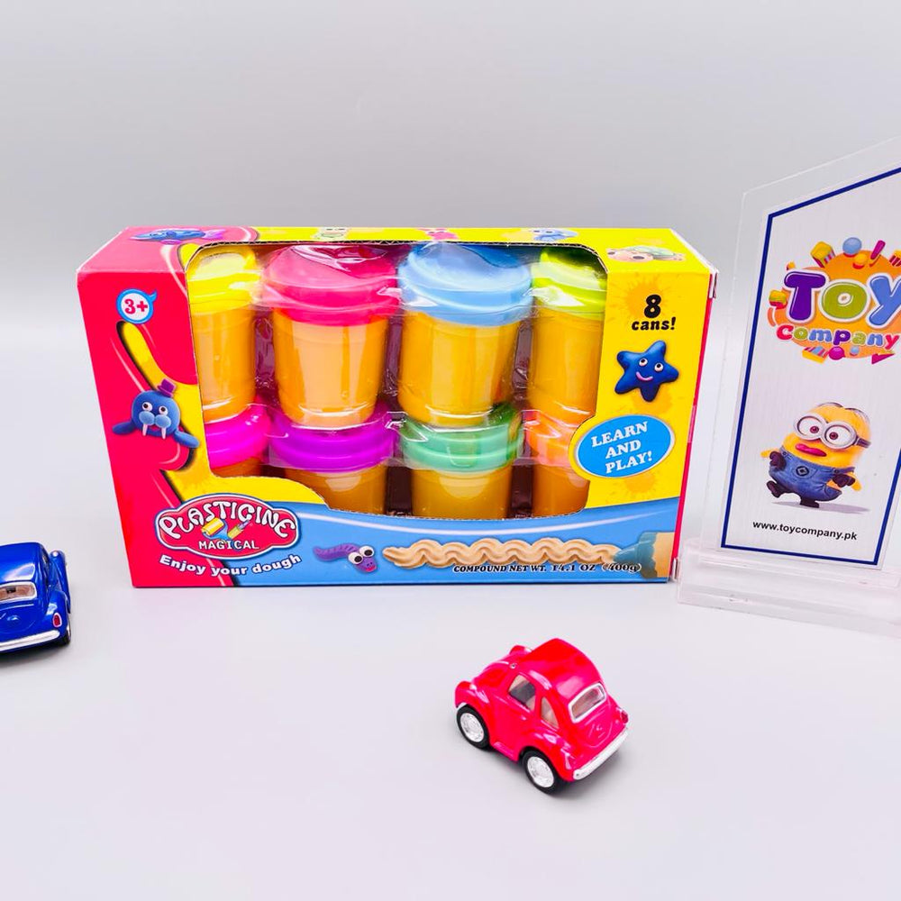 Plasticine Dough Set of 8 Cans