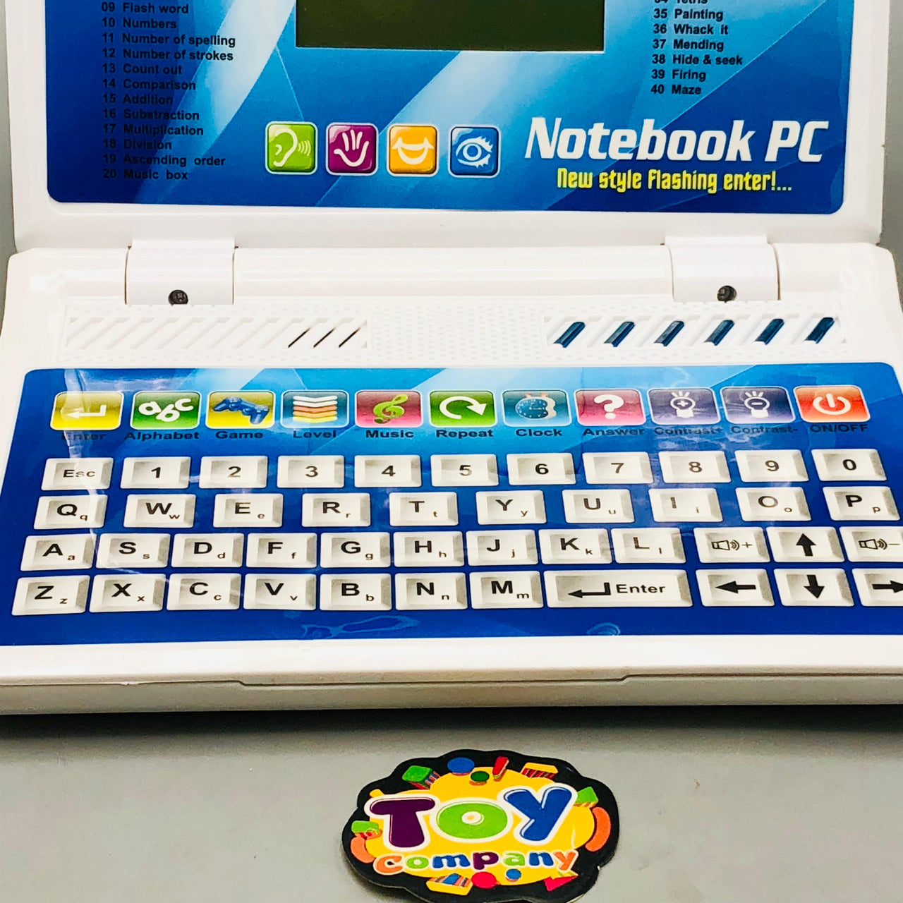 40 Activities Kids English Learning Laptop - White