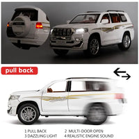 1:24 Diecast Toyota Prado Model Car With Smoke
