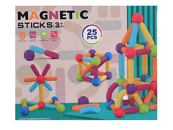 Premium 25Pcs Strong Magnetic Puzzle Sticks Set