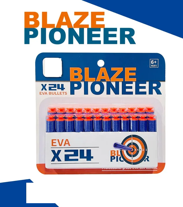 24Pcs EVA Blaze Soft Bullets Pack