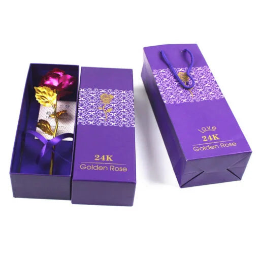 Gold Dipped Real Rose With Luxury Gift Box