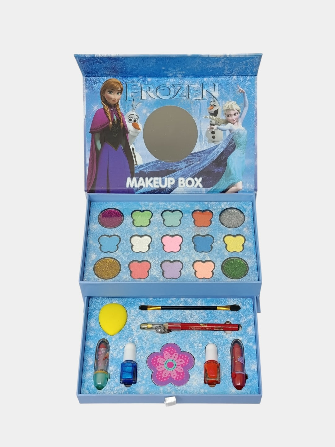 24Pcs Realistic Frozen Beauty Makeup Briefcase