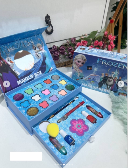 24Pcs Realistic Frozen Beauty Makeup Briefcase