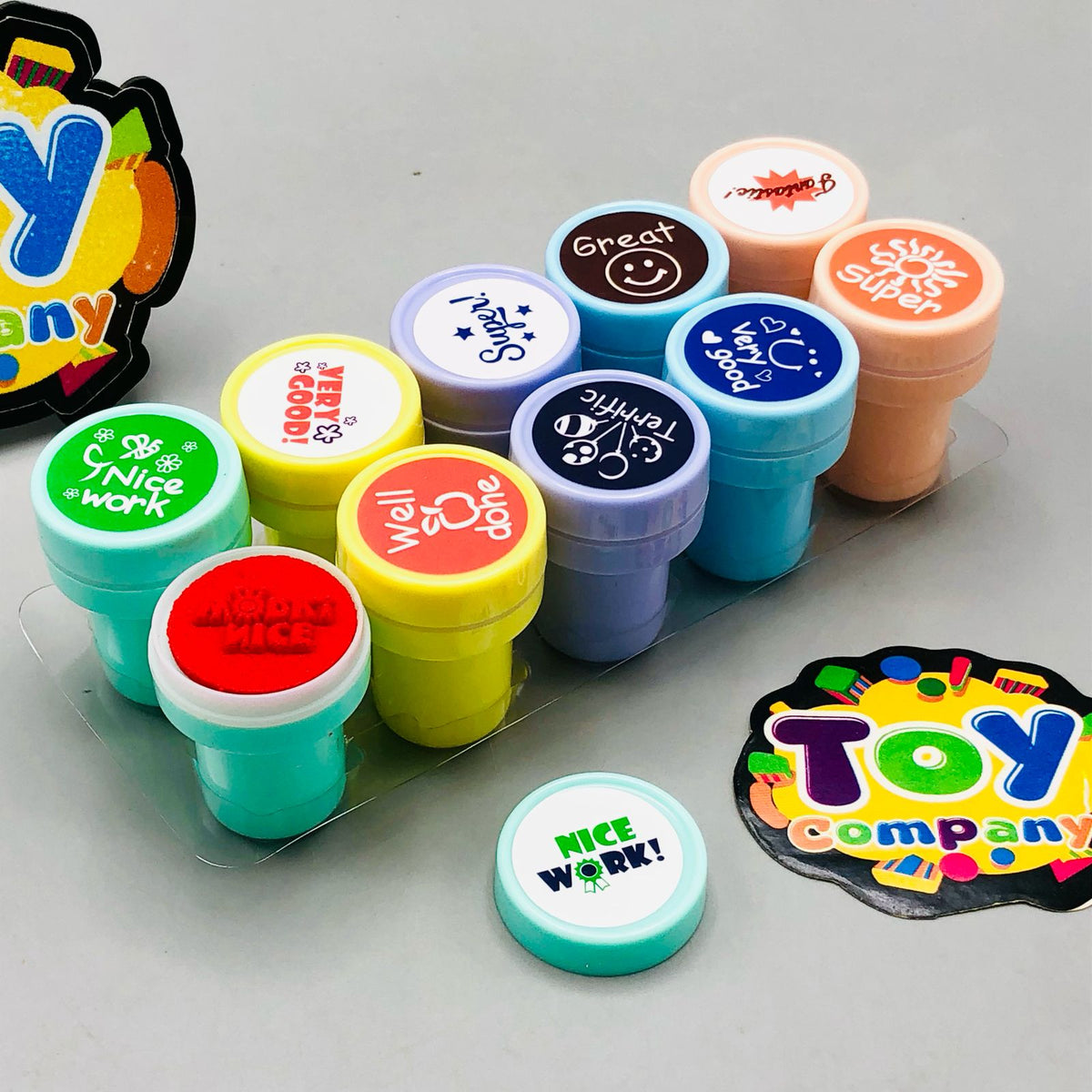 10Pcs Mini Motivational Stamp Set