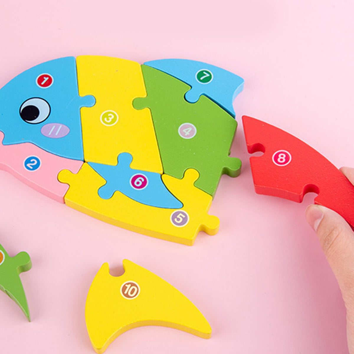 3D Wooden Shape Puzzle Board 1Pc - Assortment