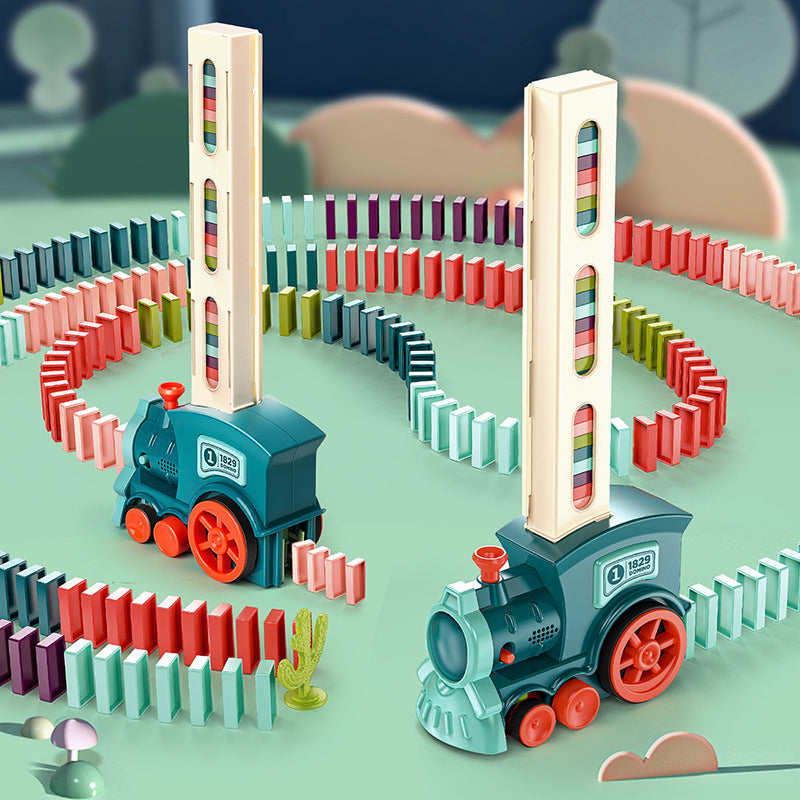 Automatic Domino Laying Electric Train