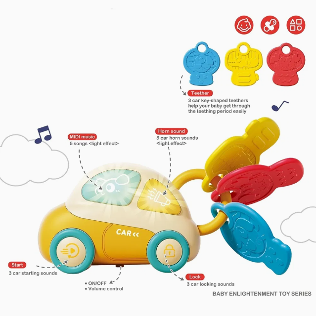 Baby Teething Car Teether Buy Kids Musical Car With Teether Keys