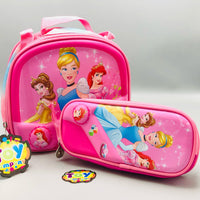 2in1 Princess Premium Kids Lunch Bag & Pencil Case
