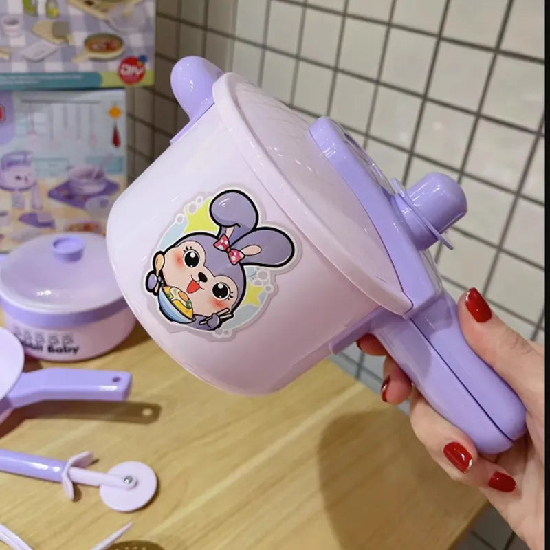 26Pcs Pretend Play Kitchen Cooking Set With Stove