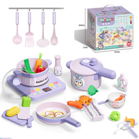 26Pcs Pretend Play Kitchen Cooking Set With Stove