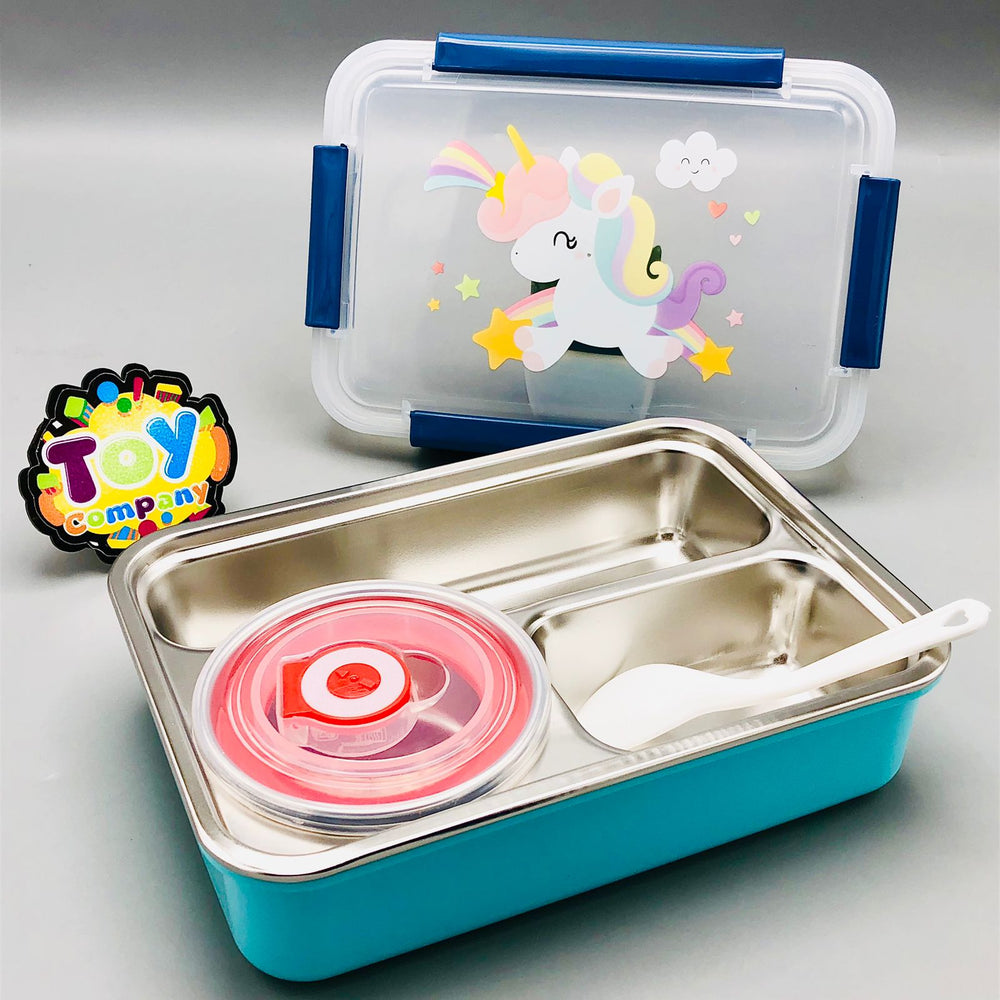Stainless Steel Unicorn Design Kids Lunch Box
