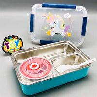 Stainless Steel Unicorn Design Kids Lunch Box
