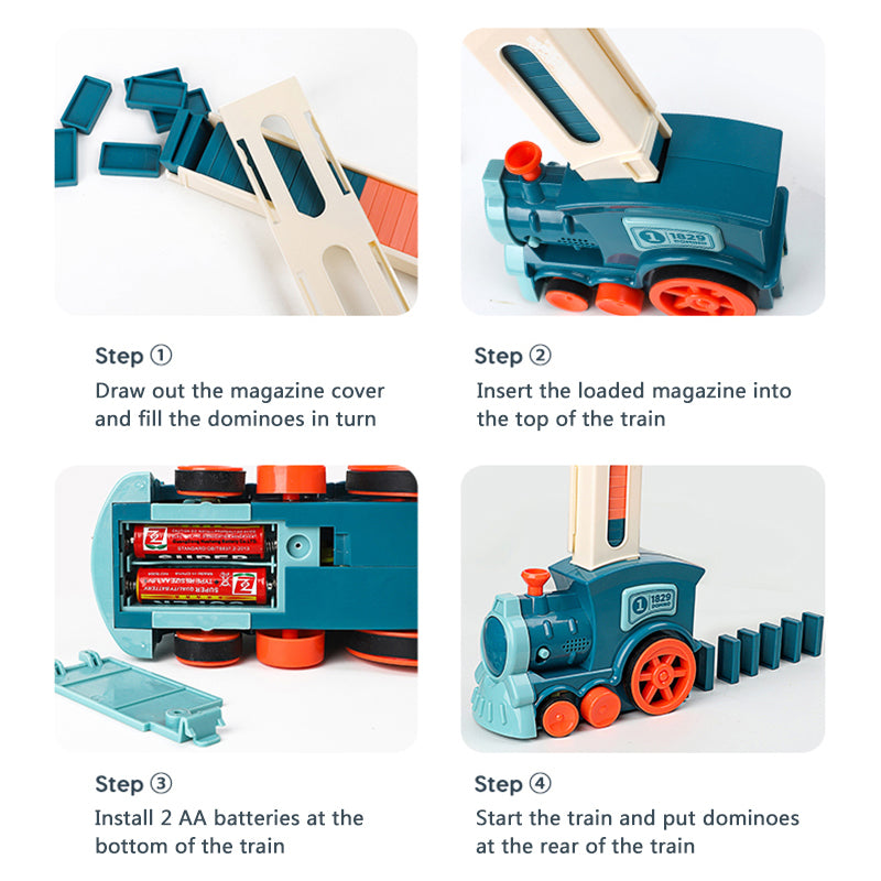 Automatic Domino Laying Electric Train
