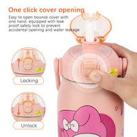 1200ml Stainless Steel Portable Sports Kettle - Pink