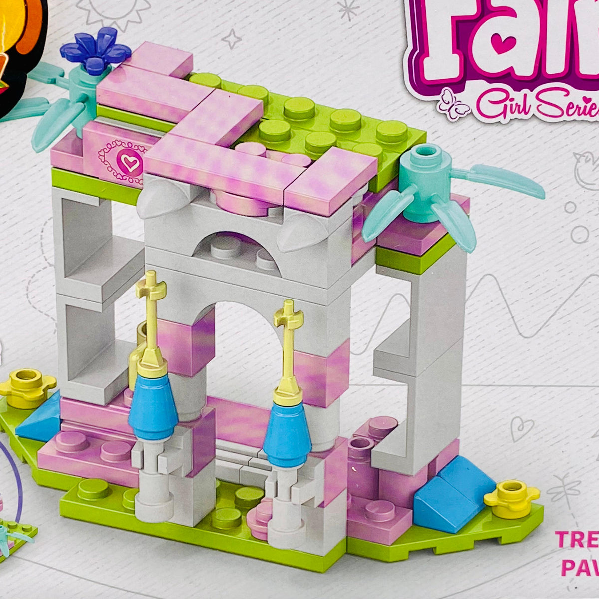 DIY 2in1 Fairy Treasure Pavilion Building Blocks - 75Pcs