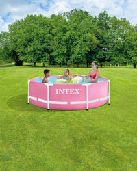 Thumbnail for INTEX 8ftx30in Metal frame Swimming Pool - Pink