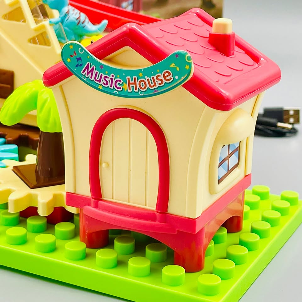 Dinosaur Park Adventure Track Building Blocks