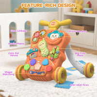 Multi-functional Baby Puzzle Activity Walker - Red