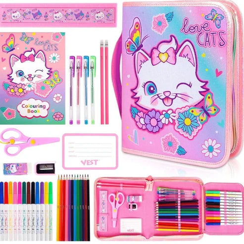 36Pcs Kitty Color Pencil Case