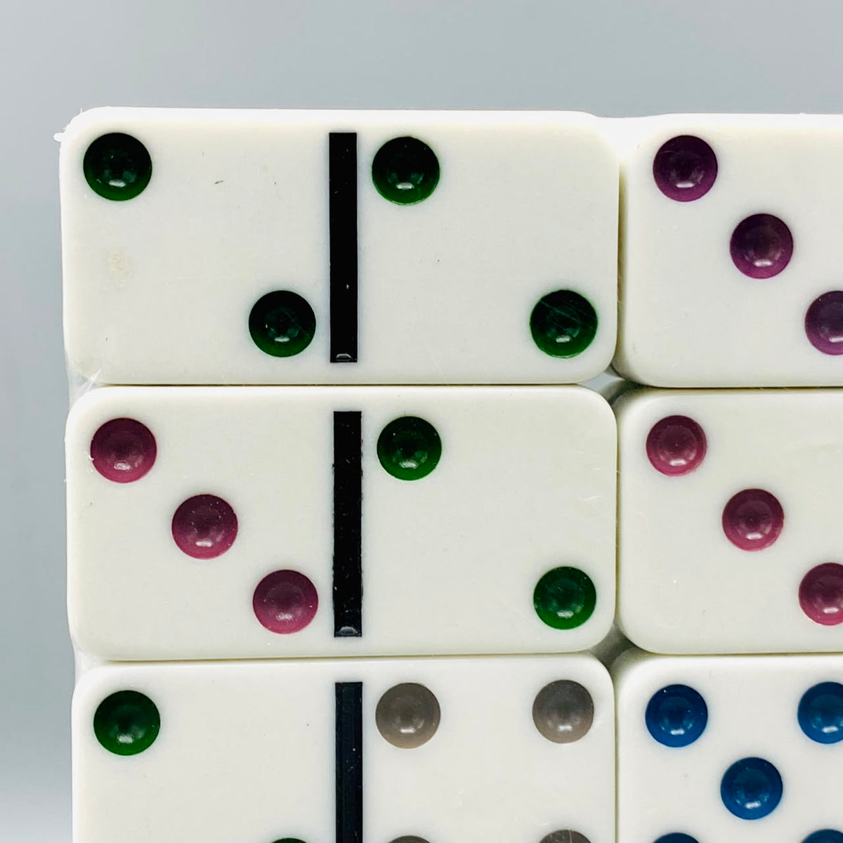 28Pcs Classical Dominoes With Color Dots