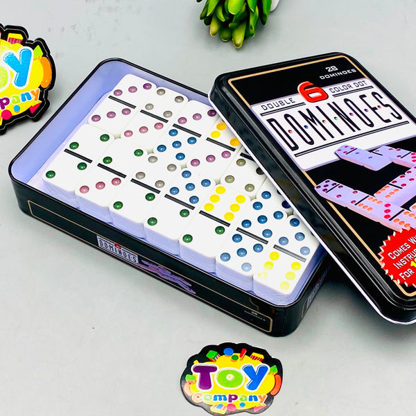 28Pcs Classical Dominoes With Color Dots