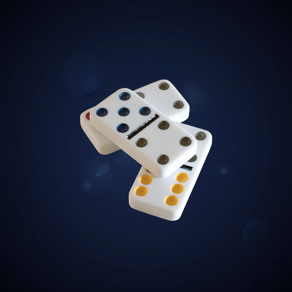 28Pcs Classical Dominoes With Color Dots