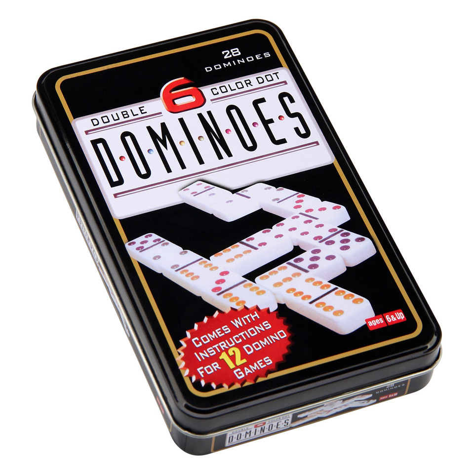 28Pcs Classical Dominoes With Color Dots