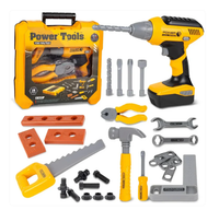 28Pcs DIY Pretend Play Tools Briefcase With Electric Drill