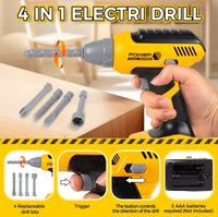 28Pcs DIY Pretend Play Tools Briefcase With Electric Drill